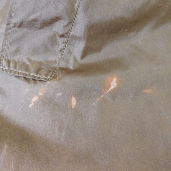 Aqua Sheen Women Solid Brown Raincoat Belted Trench Long Sleeve Collared Size L - Picture 9 of 12